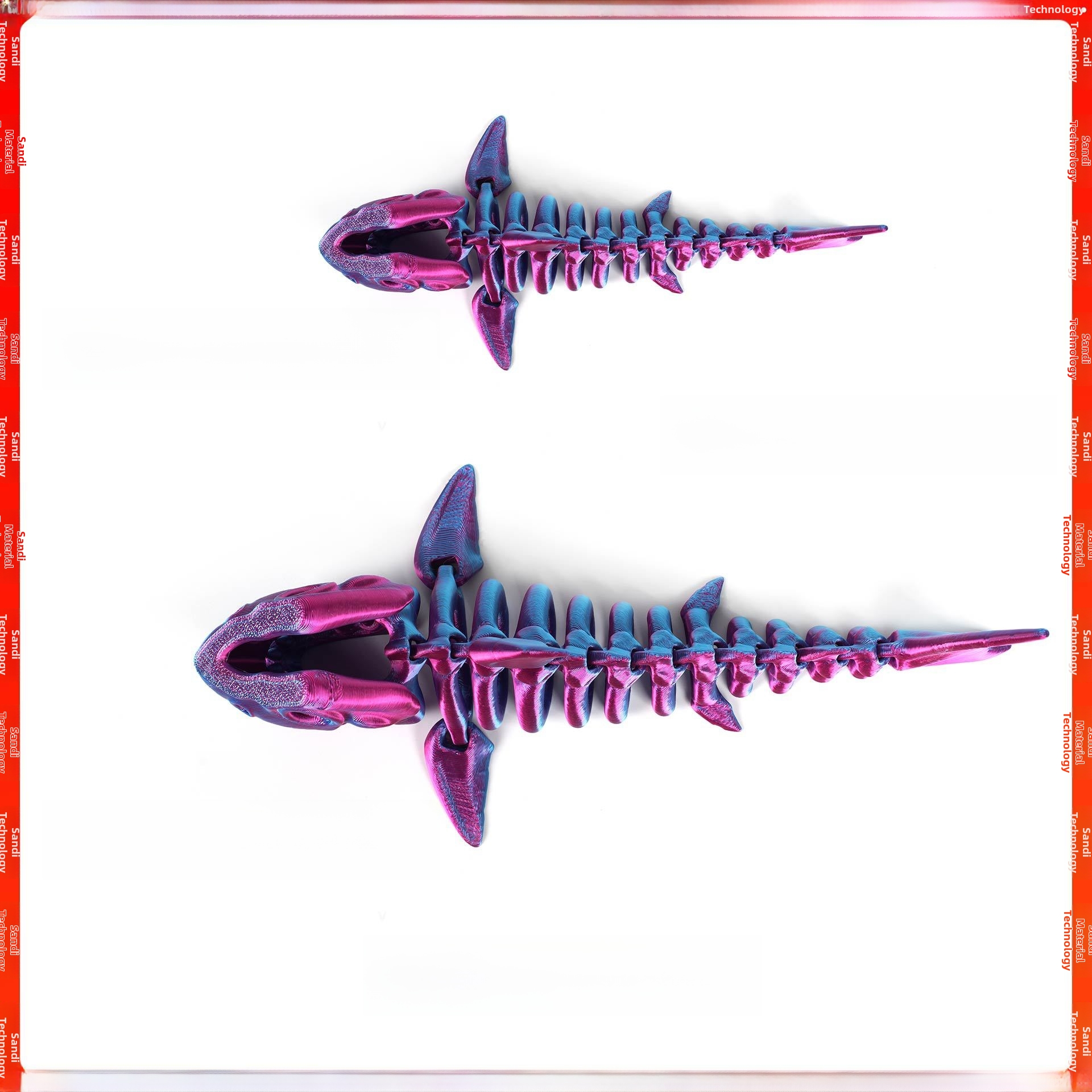 3D Printed Dragon Figurine with Movable Shark Joints, Creative Children's 3D Toy, Cross-Border Wholesale Craft Simulation