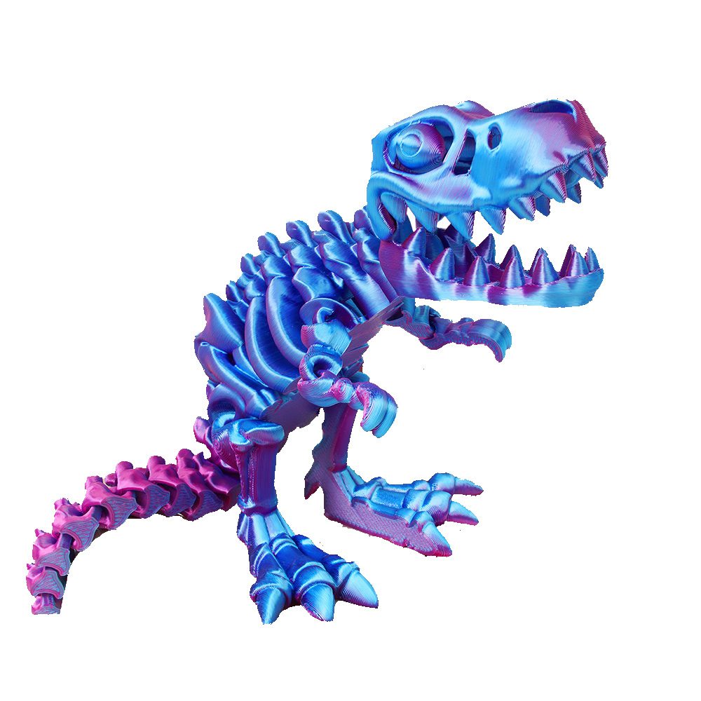 3D Printed Cross-Border Tyrannosaurus Rex Dinosaur Skeleton 3D Printed Dragon Transformation Figurine Gift Craft Toy